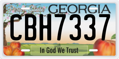 GA license plate CBH7337