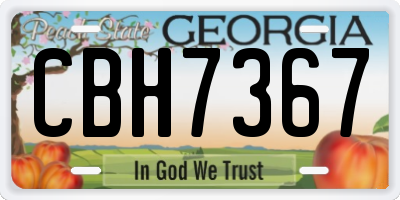 GA license plate CBH7367