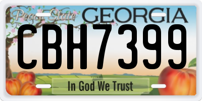 GA license plate CBH7399