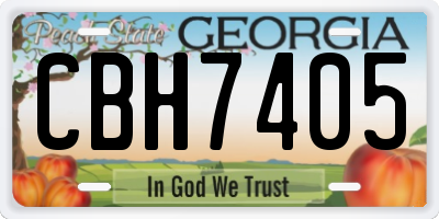 GA license plate CBH7405
