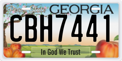 GA license plate CBH7441