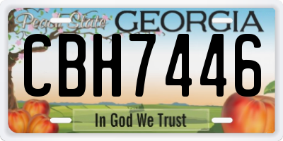 GA license plate CBH7446