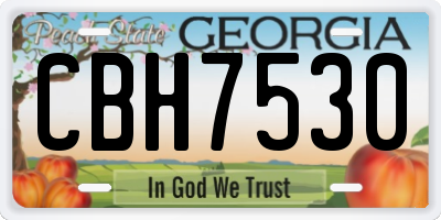 GA license plate CBH7530