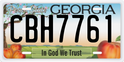 GA license plate CBH7761