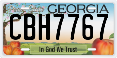 GA license plate CBH7767