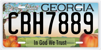 GA license plate CBH7889