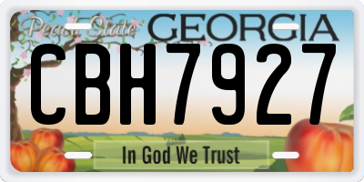 GA license plate CBH7927