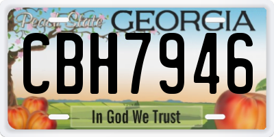 GA license plate CBH7946
