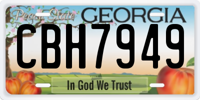 GA license plate CBH7949