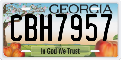 GA license plate CBH7957
