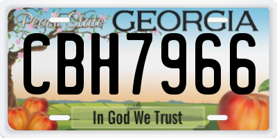 GA license plate CBH7966