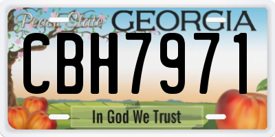 GA license plate CBH7971