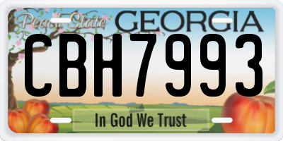 GA license plate CBH7993