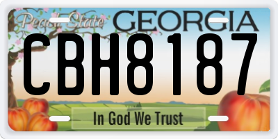 GA license plate CBH8187