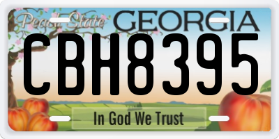 GA license plate CBH8395