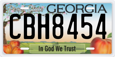 GA license plate CBH8454