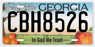GA license plate CBH8526