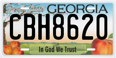 GA license plate CBH8620