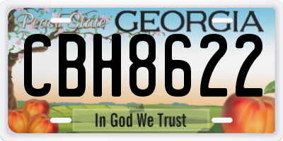 GA license plate CBH8622