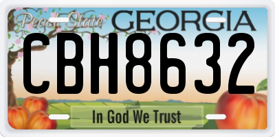 GA license plate CBH8632