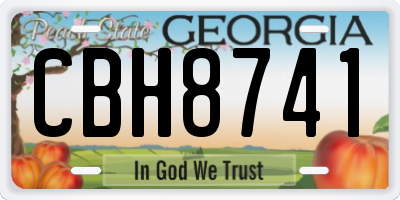 GA license plate CBH8741