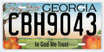 GA license plate CBH9043