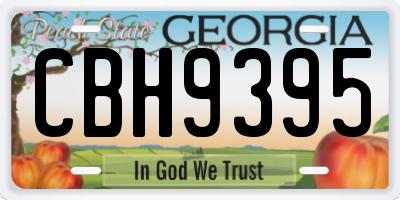GA license plate CBH9395
