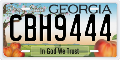 GA license plate CBH9444