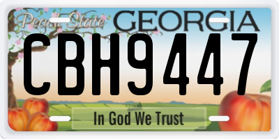 GA license plate CBH9447