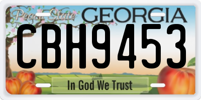 GA license plate CBH9453