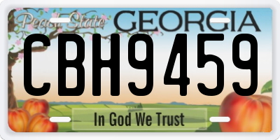 GA license plate CBH9459