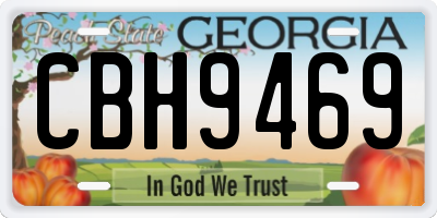 GA license plate CBH9469