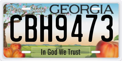 GA license plate CBH9473