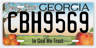 GA license plate CBH9569
