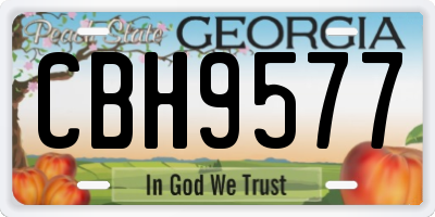 GA license plate CBH9577