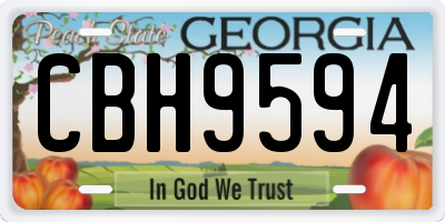 GA license plate CBH9594