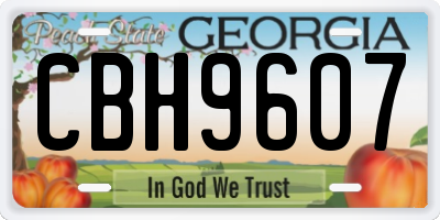 GA license plate CBH9607
