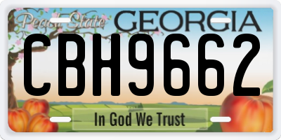 GA license plate CBH9662