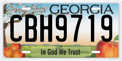 GA license plate CBH9719