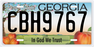 GA license plate CBH9767