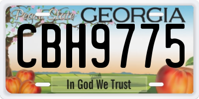GA license plate CBH9775