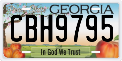 GA license plate CBH9795