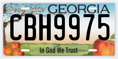 GA license plate CBH9975