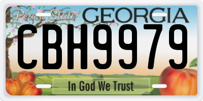 GA license plate CBH9979