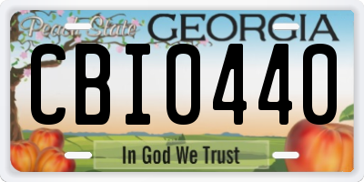GA license plate CBI0440