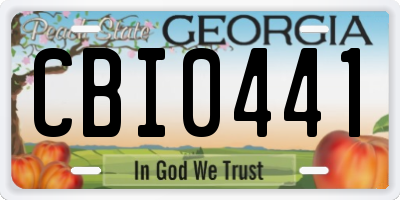 GA license plate CBI0441