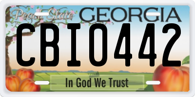 GA license plate CBI0442