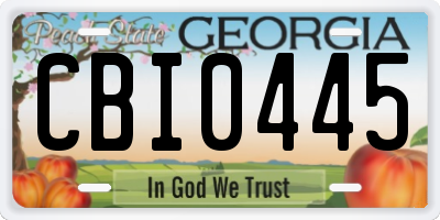 GA license plate CBI0445