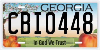 GA license plate CBI0448