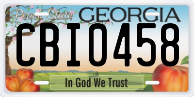 GA license plate CBI0458